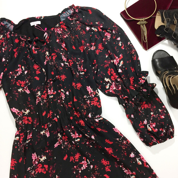 Parker Dresses & Skirts - Parker Nicole Silk Blouson Dress in Canna